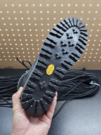 Size 8.5 Black Crazy Horse Full Grain + Vibram Kletterlift Outsoles Build