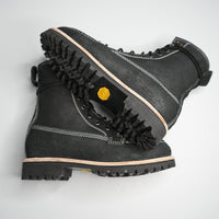 Size 8 Oiled Black Rough Out 8 Inch + Vibram 132 Montagna Outsoles