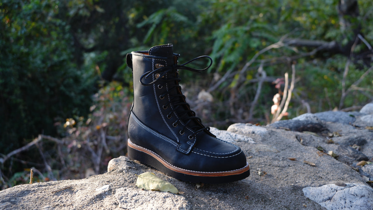 Bristow 8 Inch | Black Crazy Horse Full Grain